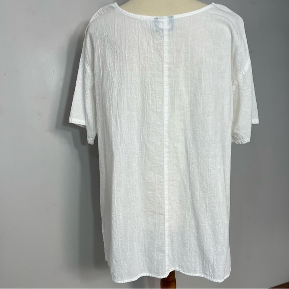 Vintage white cotton gauze two piece co ord skirt set vacay beach lounge cruise - Picture 5 of 11